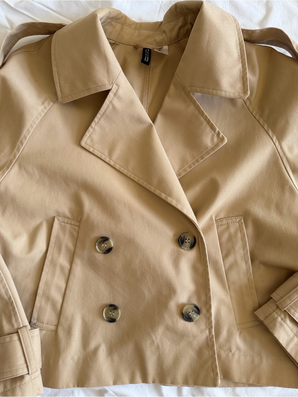 H&M Cropped Trench Coat - Beige - Picture 9 of 14